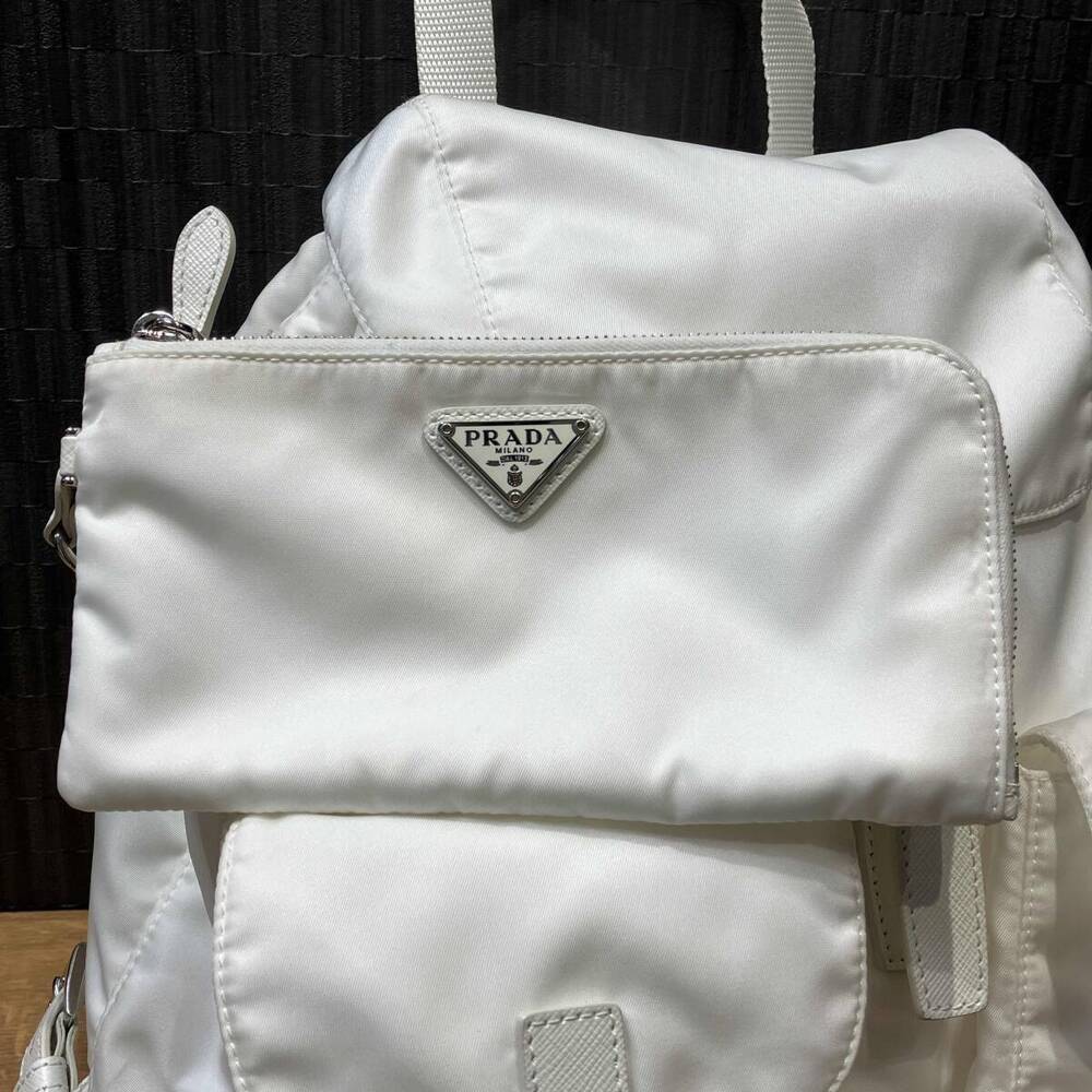 PRADA Re Backpack White - Picture 4 of 10